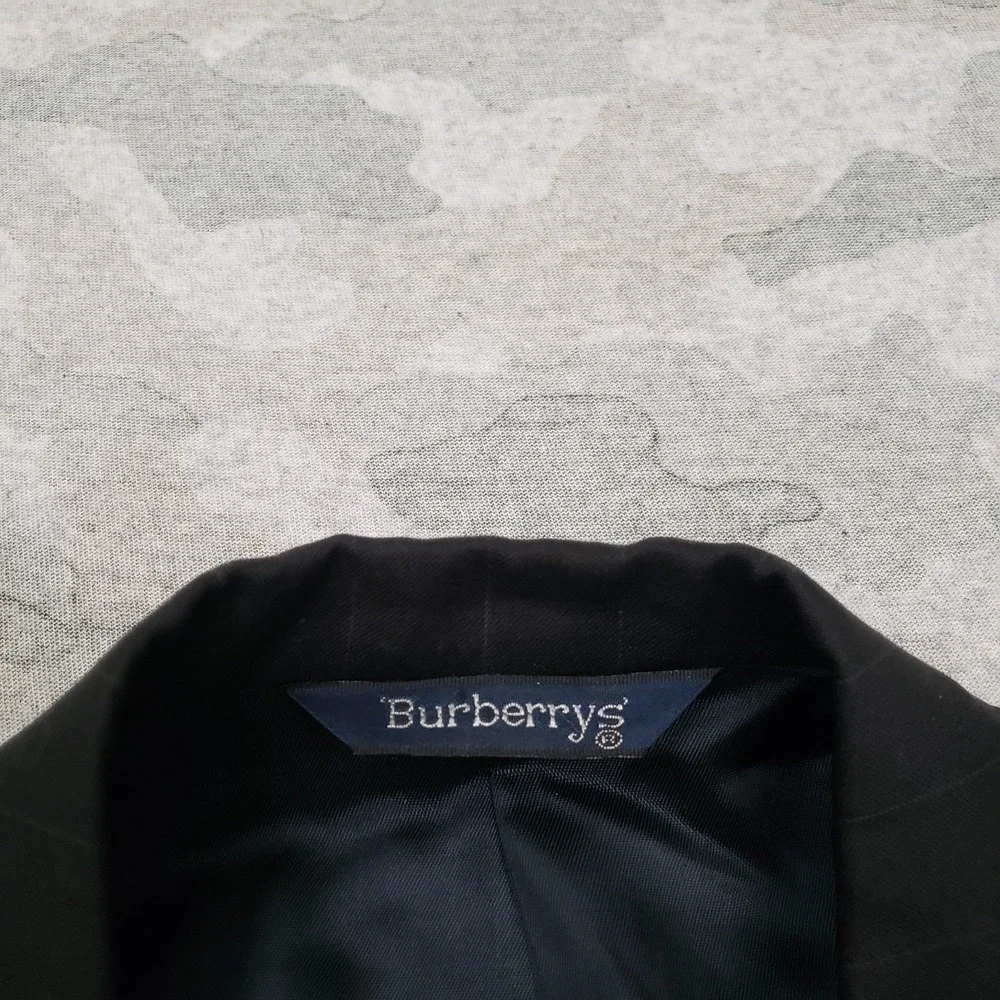 Vintage Burberry's Blazer Mens 40R Blue Super 100s Wool‎